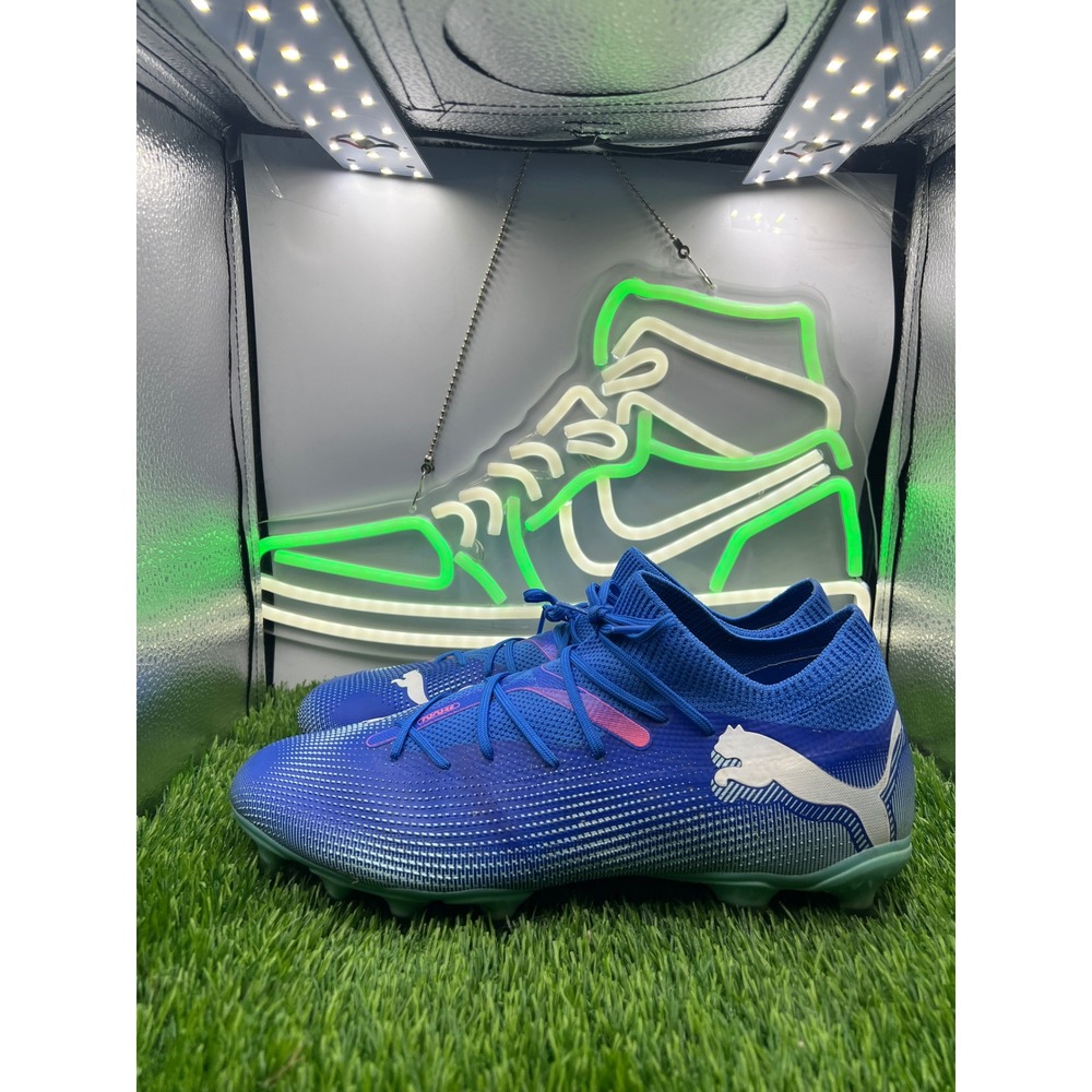 Puma Ultra Ultimate FG/AG Blue Soccer Futbol Cleats Mens Size 9 107931-01